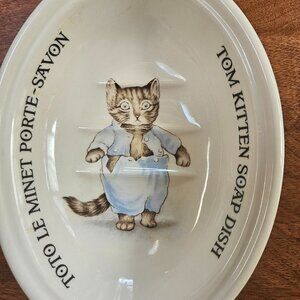 VINTAGE MASONS CRABTREE&EVELYN BEATRIX POTTER TOM KITTEN SOAP DISH 1986